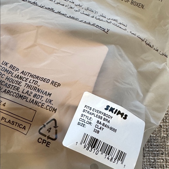 Skims Fits Everybody Strapless Bra Clay Size 32B - Picture 10 of 11